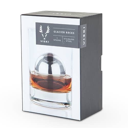 Glacier Rocks® Large Stainless Steel Whiskey Ball Viski