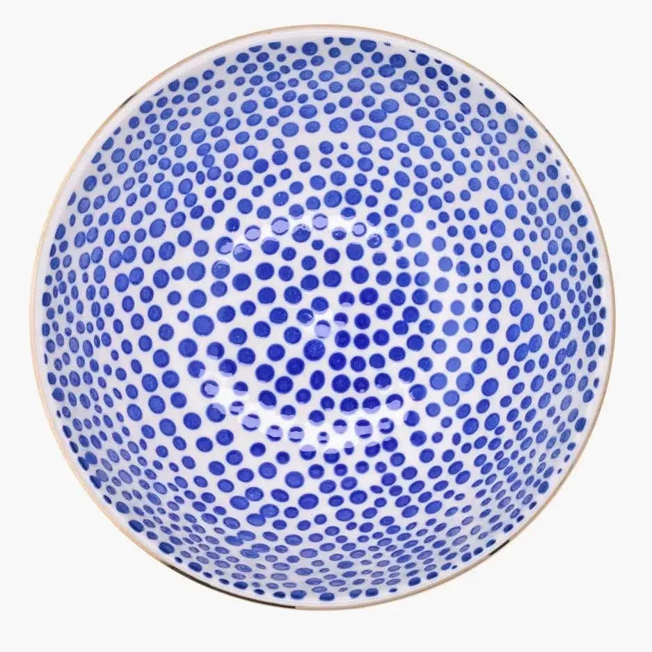 Blue Polka Dotter Stoneware Bowl DUKA
