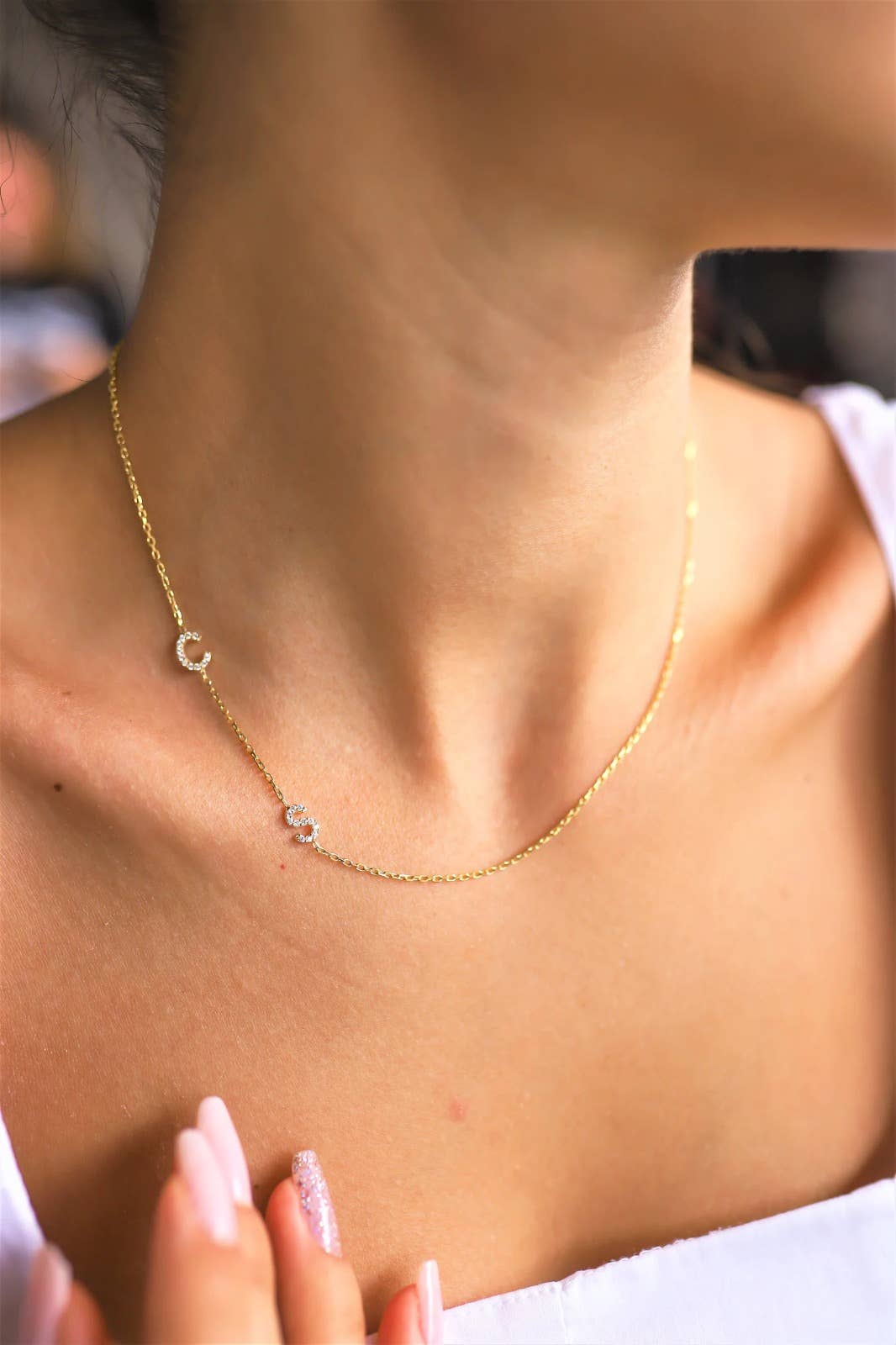 Pavé Initial Necklace