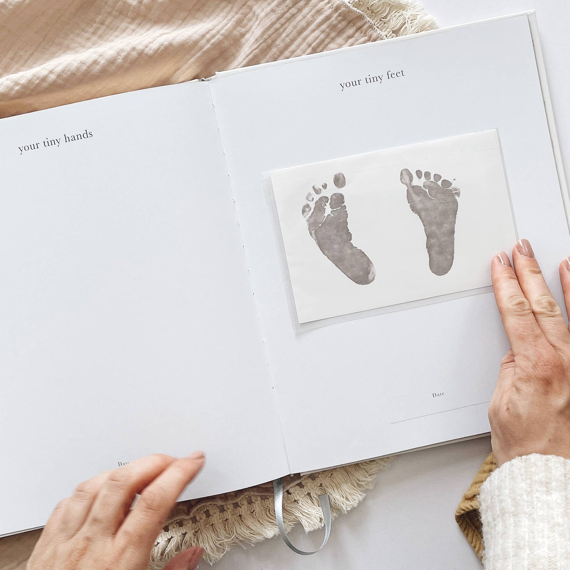 Pregnancy Journal Animals  Keepsake Journal with Gilded Edges Blush And Gold