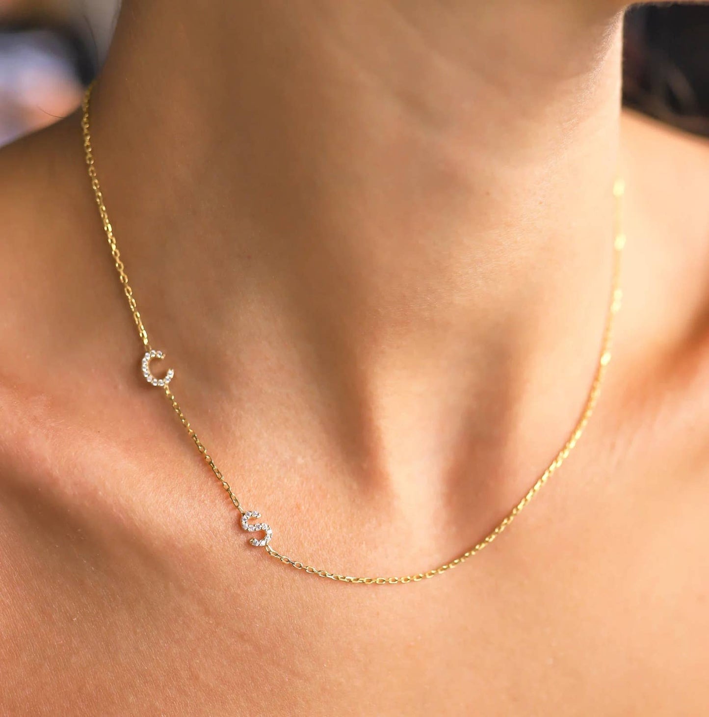 Pavé Initial Necklace