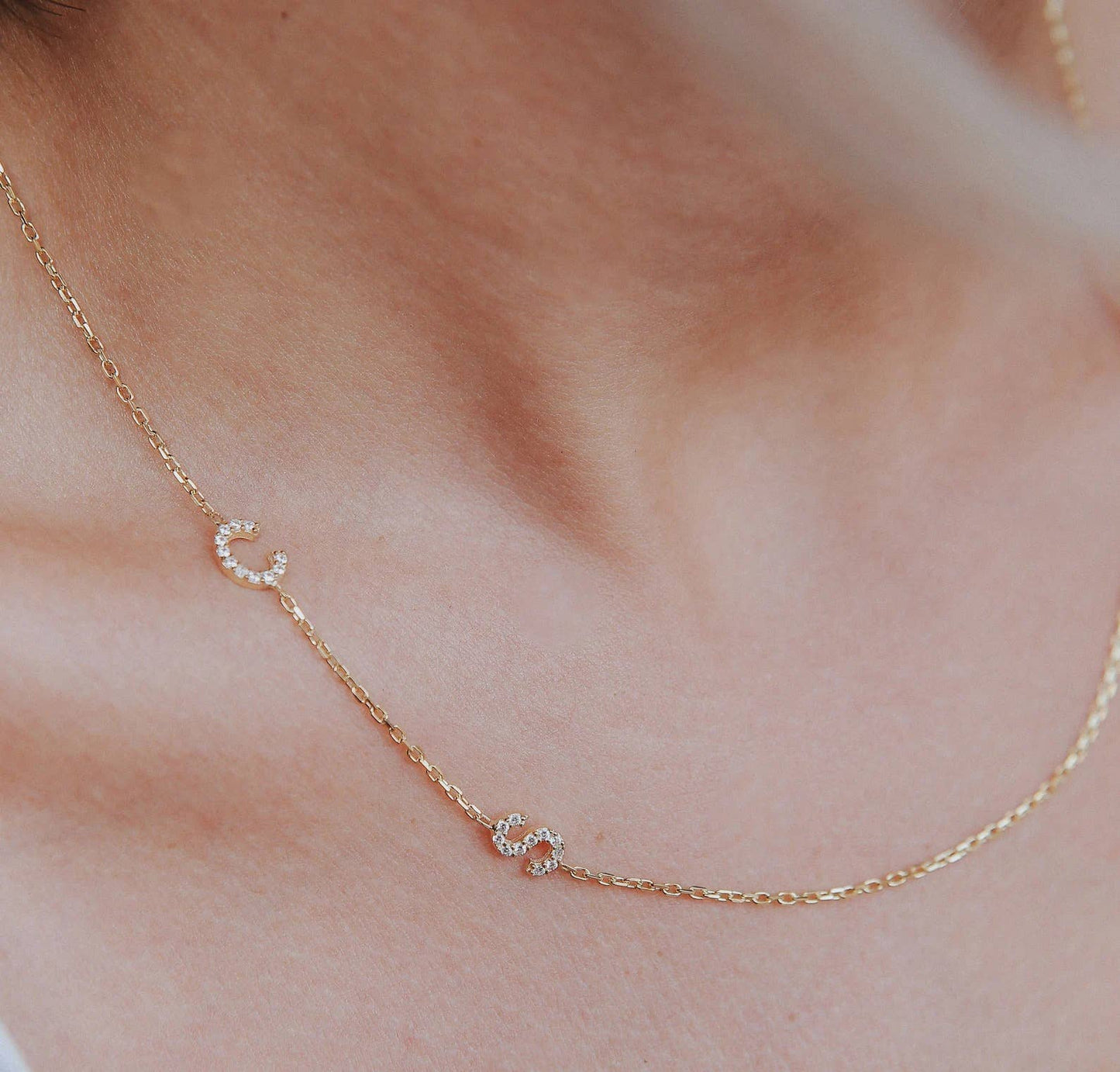 Pavé Initial Necklace