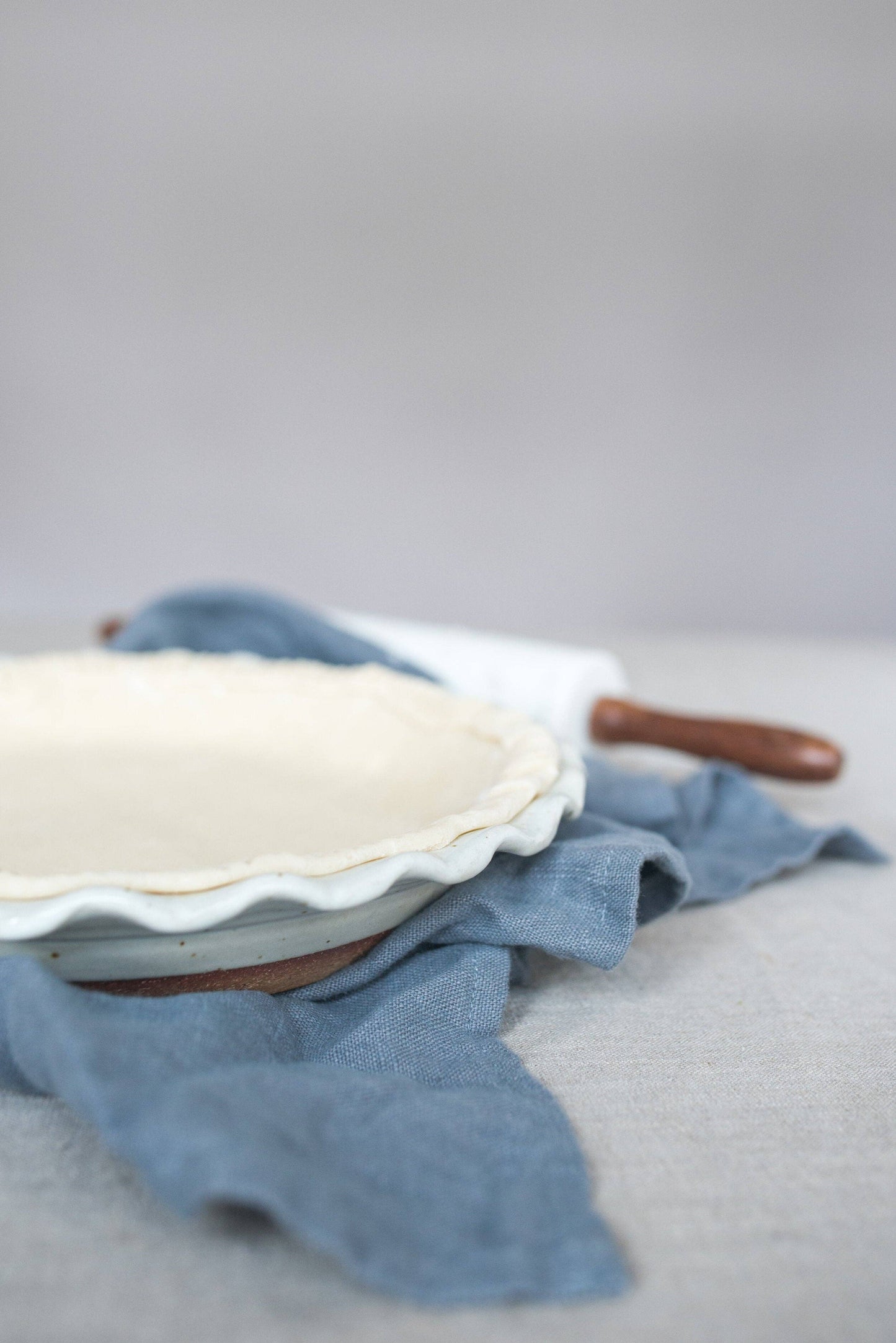 Hand-Thrown Ceramic Pie Dish