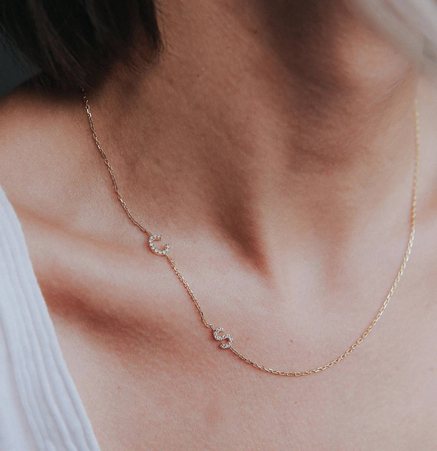 Pavé Initial Necklace