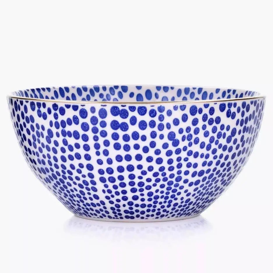 Blue Polka Dotter Stoneware Bowl DUKA