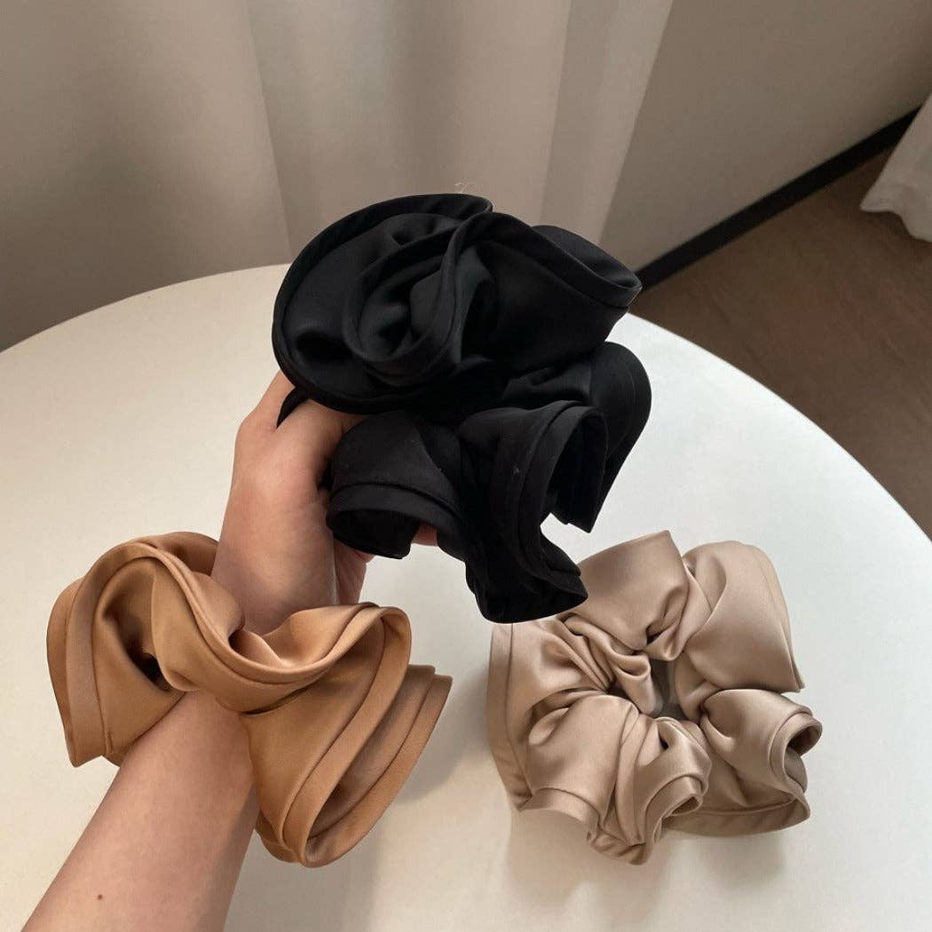 Satin Scrunchie with Ruffle