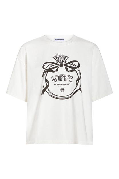 Wifey Ring Oversized Crop Tee