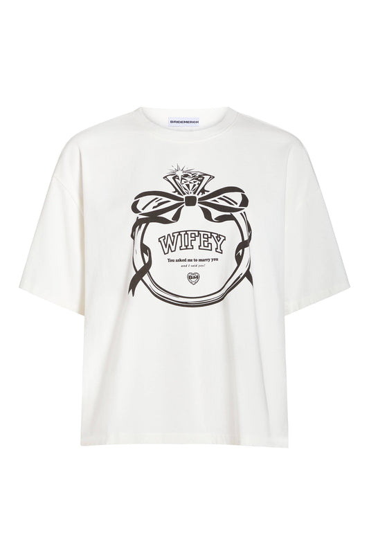 Wifey Ring Oversized Crop Tee