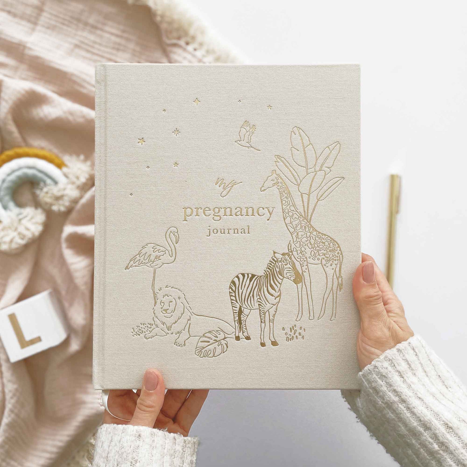 Safari Pregnancy Keepsake Journal with Gilded Edges – Gifts