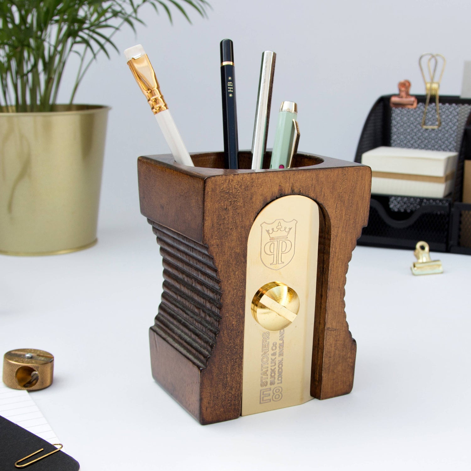 Sharpener Desk Tidy Dark