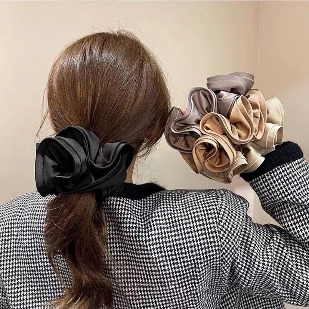 Satin Scrunchie with Ruffle