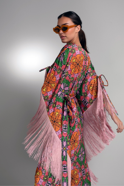 Blossom Fringe Kaftan