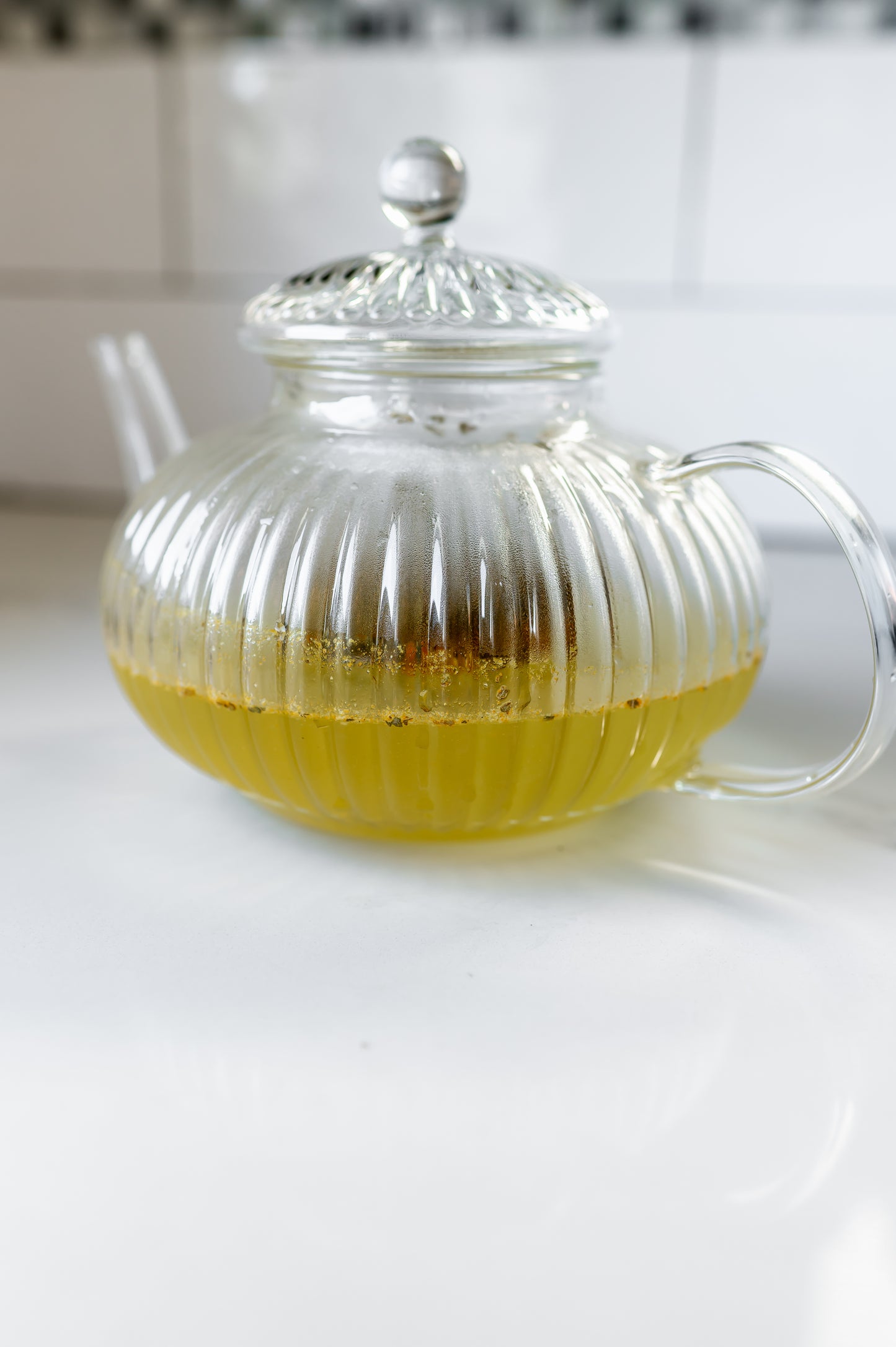 Traditional Fluted Glass Teapot with Tea Infuser - D.B. Gifts Default Title JoyJolt