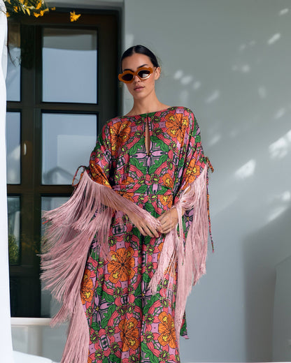 Blossom Fringe Kaftan