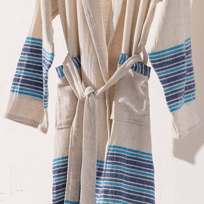 Turkish Cotton Hooded Kimono Bathrobe