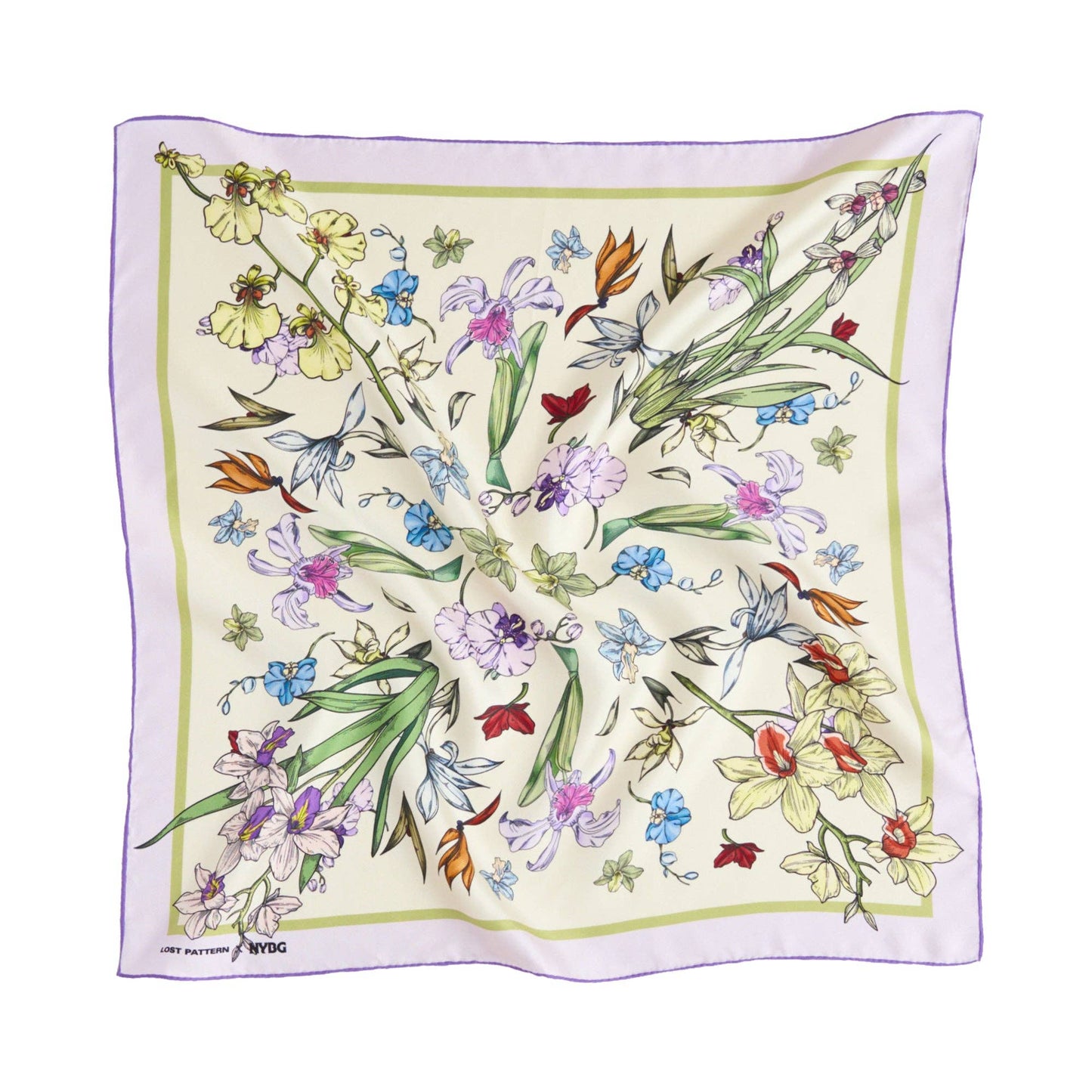 Orchid Symphony Silk Scarf
