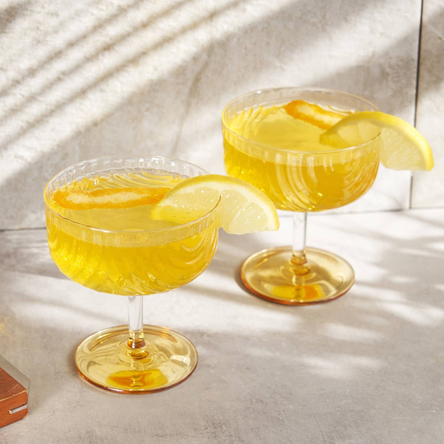 Gold Plated Deco Cocktail Coupes
