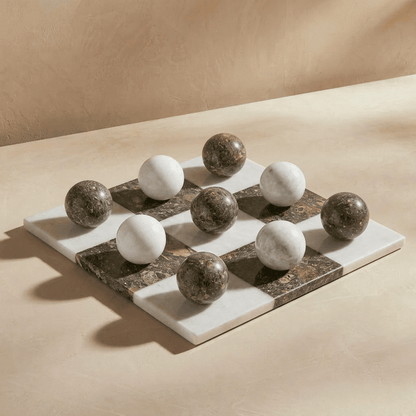 Italian Marble Tic Tac Toe Set