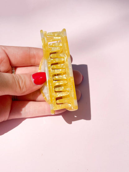 Sunshine Yellow Lemon Claw Clip