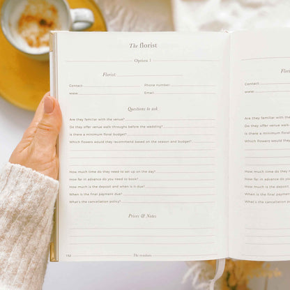 Ivory Cloth Wedding Planner